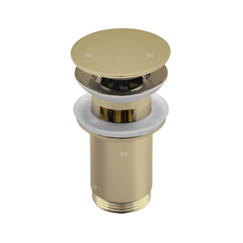 Zestaw odpływowy do umywalki PERFEXIM SPPMWK06OP złoty 2 3/4'', przycisk duży okrągły płaski