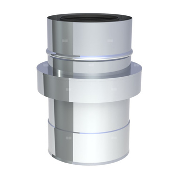 Rura dł. 250mm z zasysem powietrza DN80/125 wysoki połysk