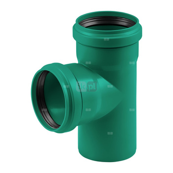 Trójnik MAGNAPLAST KG 2000 KGEA 87.5' PP-md DN 250 x DN 250 x DN 250 (ww x ww x wz), kolor zielony