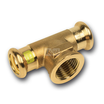 Trójnik SANHA Press Gas Cu 22 mm x 1/2'' x 22 mm (zw x GW x zw)