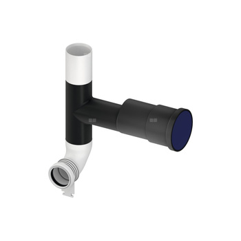 Kolano spustowe z przyłączem do odciągu zapachu DN 70 z uszczelkami O - ring (przyłącze z lewej strony) TECE profil