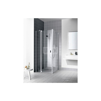 Kermi drzwi wahadłowe Raya 1GR 1130x 2000 GAK: 1080-1110 srebro wysoki połysk, szkło ESG przezroczyste z Clean