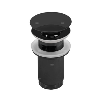 Zestaw odpływowy do umywalki PERFEXIM SPPMW03OW czarny mat 2 3/4'', przycisk duży okrągły wypukły