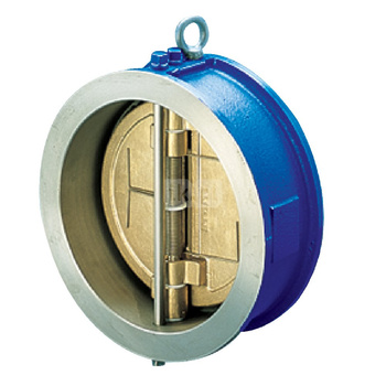 Zawór zwrotny międzykołnierzowy, zamknięcie - płytka dwudzielna wspomagana sprężyną, typ 805, Pnom 1,6 MPa, DN 150