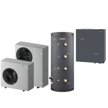 Pakiet 1 - Pompa ciepła powietrzna powietrze-woda monoblok TERMET Heat Platinum 8 EVI/DC 6.1 kW 230 V + Zasobnik buforowy TERMET ENERGY 100 + Moduł hydrauliczny T-Box 13 Pro PG HP