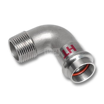 Kolano 90' SANHA NiroSan Press Industry, stal nierdzewna, 22 mm x 3/4'' (zw x GZ)