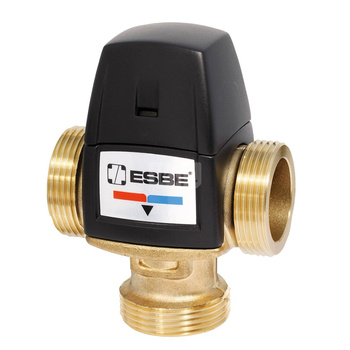 Zawór regulacyjny termostatyczny do wody ciepłej ESBE VTA552 G1 20-3,2 mosiądz GZ gazowy walcowy, DN 20, zakres temp. 50-75'C, Kvs 3.2 m3/h