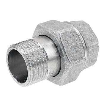 Śrubunek prosty z uszczelką FERRO, mosiądz (chrom), 1/2'' (GW x GZ)