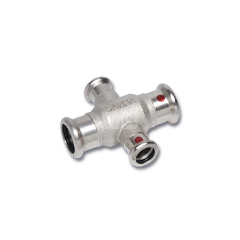 Czwórnik stal SANHA Therm, (22 mm x 22 mm x 12 mm x 12 mm)