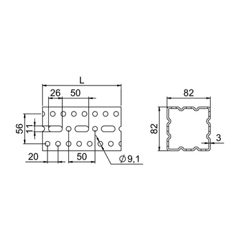 Profil konstrukcyjny KE 6000mm OGCKE6