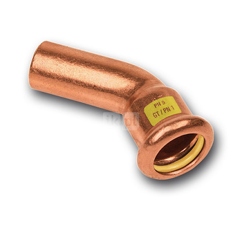 Łuk 45' SANHA Press Gas, miedź, 35 mm (zw x zz)