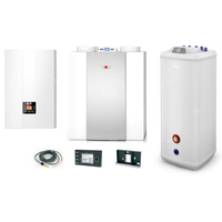 Pakiet - Kocioł gazowy jednofunkcyjny WOLF FGB-24 kondensacyjny wiszący 5.3 - 20.7 kW + Czujnik c.w.u. + RegulatorBM-2 + RekuperatorCWL 300L + Zasobnik c.w.uVulcan 140L stojący