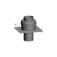 Pokrycie szachtu kominowego z rurą stali szlachetnej DN 160