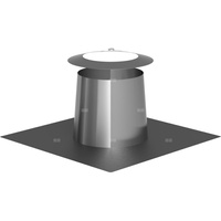 Przejście przez dach płaski stal nierdzewna z kołnierzem fi130mm 