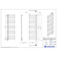 Grzejnik elektryczny (suszarka) INSTAL-PROJEKT NAMELESS ELECTRO, wym. 1610 (1715 z grzałką)/500 mm, kolor biały mat,  moc 600 W