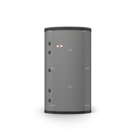 Zasobnik buforowy do podgrzewu c.w.u.i wspomagania c.o.BSH 1500 w kolorze srebrnym wraz z termostatycznym zaworem mieszającym