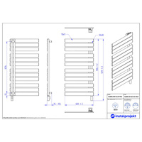 Grzejnik elektryczny (suszarka) INSTAL-PROJEKT NAMELESS ELECTRO, wym. 1186 (1291 z grzałką)/600 mm, kolor biały połysk,  moc 600 W
