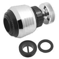 Regulator strumienia z przegubem do baterii kuchennych, uniwersalny (M22/M24) 2F, czarny-chrom