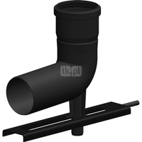 Kolano 87st. fi60mm z podporą i szyną mocującą 