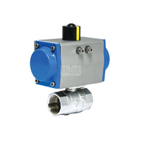 Zawór odcinający kulowy mosiężny, typ PKO gwintowany z napędem pneumatycznym jednostronnego działania, Pnom=2,5MPa, Tmax=180C 2"