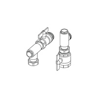 Komplet zaworów kątowych do rozdzielacza TECEfloor 3/4 GW x 1
