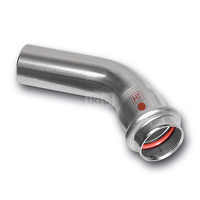 Łuk 45' SANHA NiroTherm Industry nyplowy, stal nierdzewna, 54 mm (zw x zw)