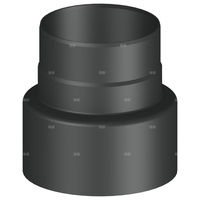 Redukcja stal JEREMIAS FERRO-R, kolor czarny fi180 x 150 mm do kanałów wentylacyjnych okrągłych