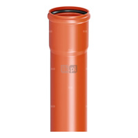 Rura kanalizacyjna zewnętrzna pvc-u MAGNAPLAST KGEL 200 x 3000 x 5.9 z kielichem wydłużonym lita pomarańczowa, klasa SN 8