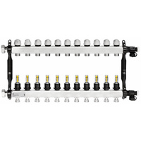 Rozdzielacz do ogrzewania podłogowego AFRISO ProCalida VA 1C 11-obieg. stal nierdzewna GZ 1'' x euroconus 3/4''