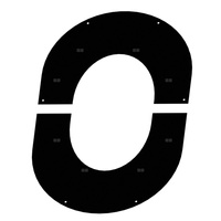 Osłona przejścia przez ścianę fi200mm 41-45st. RAL9011MB