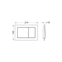 Przycisk spłukujący do stelaża (Mechaniczny) TECE base tworzywo, kolor czarny mat