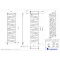Grzejnik elektryczny (suszarka) INSTAL-PROJEKT TRICK ELECTRO, wym. 1847 (1952 z grzałką)/530 mm, kolor czarny, moc 900 W