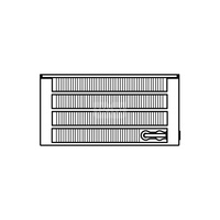 Konwektor Kermi V-Kon S Typ44 BH140x255x1800mm QN2470, weiß, 6 bar, o. Abd., Vent. re