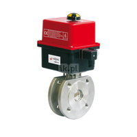 Zawór odcinający kulowy ze stali nierdzewnej typ 221/223, kołnierzowy z napędem elektrycznym 24V AC/DC, Pnom=1.6MPa, Tmax=180C DN 15