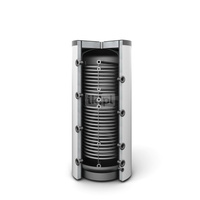 Zbiornik buforowy stojący GALMET SG(B) 500L, z wężownicą x2, izolacja: pianka poliuretanowa, kolor: skay biały