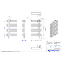 Grzejnik elektryczny (suszarka) INSTAL-PROJEKT ASTRO ELECTRO, wym. 793 (898 z grzałką)/500 mm, kolor biały połysk, moc 600 W