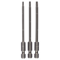 Zestaw 3 końcówek wkrętakowych (T) T8, T10, T15, 89 mm
