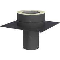 Płyta fundamentowa fi180mm dla podwyższenia komina lakierowana na czarno