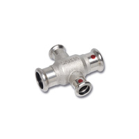 Czwórnik stal SANHA Therm, (15 mm x 15 mm x 12 mm x 12 mm)