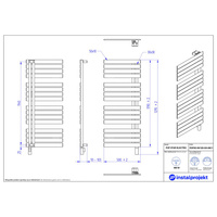 Grzejnik elektryczny (suszarka) INSTAL-PROJEKT POP STAR ELECTRO, wym. 1190 (1295 z grzałką)/500 mm, kolor czarny,  moc 600 W
