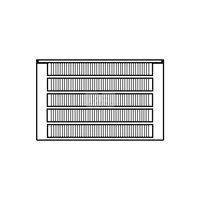 Konwektor Kermi Kon m. Str. Typ55 BH140x316x5400mm QN9698, weiß, 6bar, m. Abd., AB Uni.