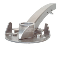 Dźwignia ręczna wykonana ze stali nierdzewnej, 10-cio położeniowa z możliwością założenia blokady DN 125-200