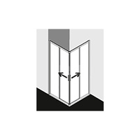 Kermi Wejście naroż CADA XS E2L 1100x 2000 1075-1100 SWS ESG Clean