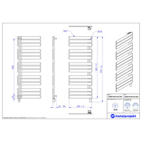 Grzejnik elektryczny (suszarka) INSTAL-PROJEKT NAMELESS ELECTRO, wym. 1610 (1715 z grzałką)/600 mm, kolor czarny,  moc 600 W
