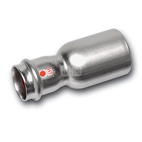 Nypel SANHA NiroTherm Industry, stal nierdzewna, 22 mm x 15 mm (zz x zw)