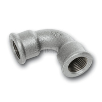 Łuk 90' SANHA 2#, żeliwo (cynk/nikiel) (ocynk), 3'' (GW)