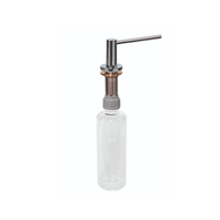 Dozownik do płynów mocowany w blacie, zlewozmywaku lub umywalce, Element dozujący mosiądz CHROM