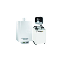 Pakiet - Kocioł gazowy jednofunkcyjny DE DIETRICH MCR3 Evo 24T kondensacyjny wiszący 6.1 - 24.8 kW + RegulatoriSense + RekuperatorRecovens V400 + Zasobnik c.w.uSRK100MG