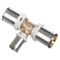 Trójnik QIK Zaprasowywany XPRT redukcja mosiądz 50 mm x 32 mm x 50 mm (złącze zaprasowywane)