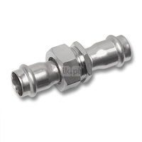 Śrubunek SANHA NiroSan Press trzyczęściowy, stal nierdzewna, 42 mm (zw x zw)